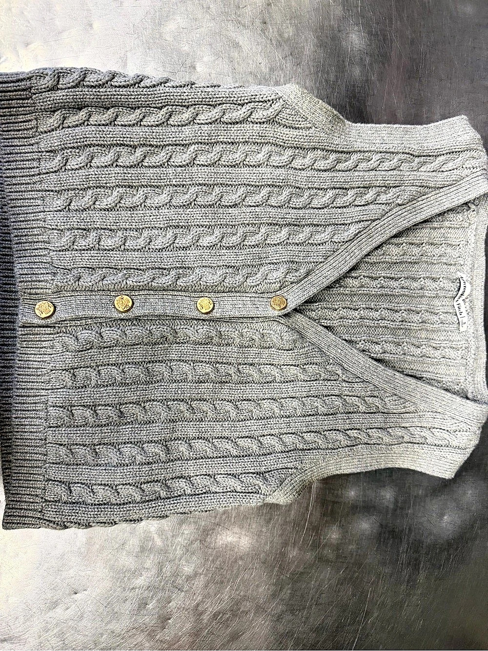 Abercrombie & Fitch The A&F Mara Cable Button-Up Sweater Vest Mara Cable